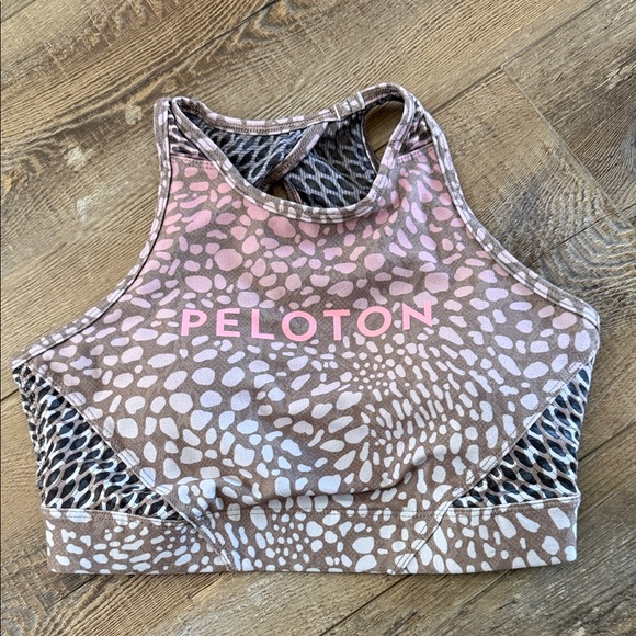 Peloton Pink and Gray Leopard Leggings Set - Picture 2 of 4